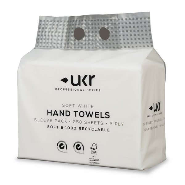 UKR® Soft White Hand Towels