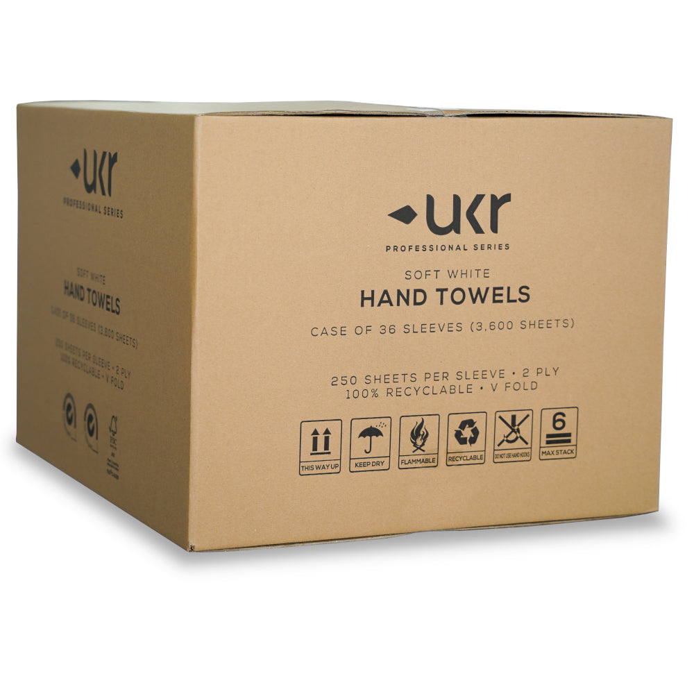 UKR® Soft White Hand Towels