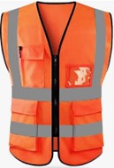 UKR® Zip-Up Hi-Vis Vest with Heat Sealed Logo
