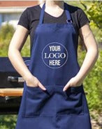 UKR® Blue Pebble Bib Apron with Embroidered Logo